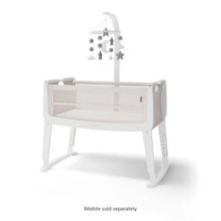 SnuzPod Studio Bedside Crib - Paris -Beautiful Bambino 10.Studio Paris WhiteMobile