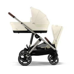 Cybex Gazelle S Double Pushchair (2023) - Seashell Beige - Taupe
