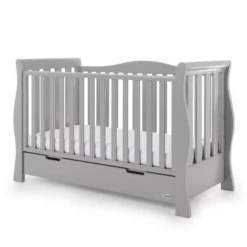 Obaby Stamford Luxe Cot Bed - Warm Grey