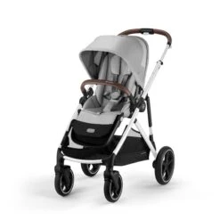 Cybex Gazelle S Double Pushchair (2023) - Lava Grey - Silver -Beautiful Bambino 1 96bffa13 71e3 49c3 9936 a2bb05b3e289
