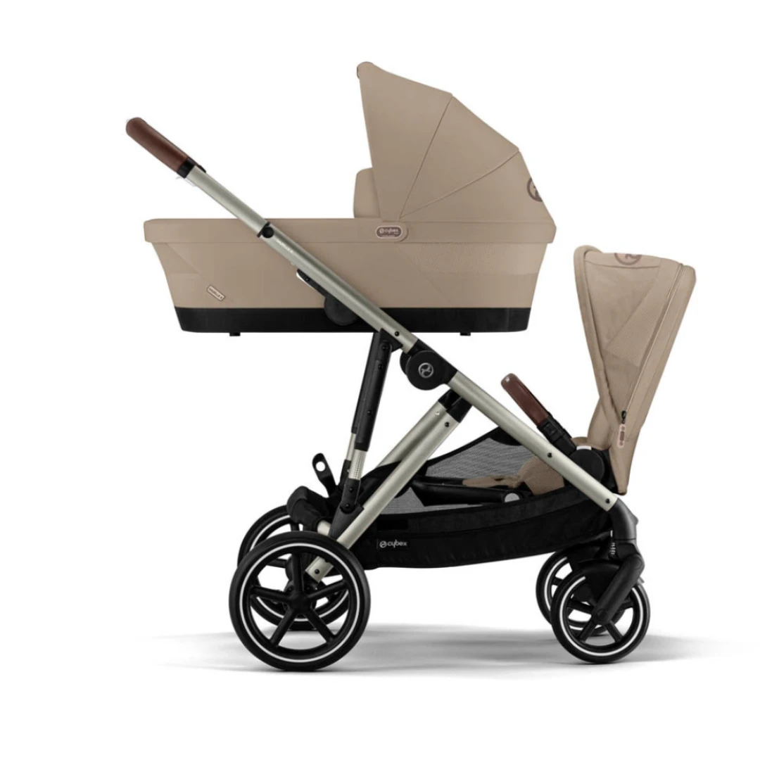 Cybex Gazelle S Twin Pushchair(2023) - Almond Beige | Taupe 4 Cybex Gazelle S Twin Pushchair(2023) - Almond Beige | Taupe - Image 2