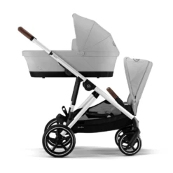 Cybex Gazelle S Double Pushchair (2023) - Lava Grey - Silver