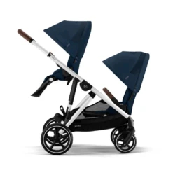 Cybex Gazelle S Double Pushchair (2023) - Ocean Blue - Silver -Beautiful Bambino 1 ecbee849 38ec 4a66 988f d3b15e7024ab 2