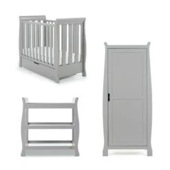 Obaby Stamford Space Saver 3 Piece Room Set - Warm Grey