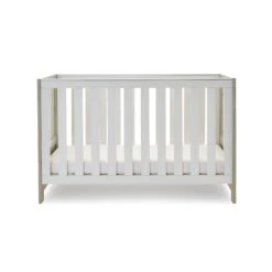 Obaby Nika Cot Bed - Grey Wash & White -Beautiful Bambino 21OB1004D3 13