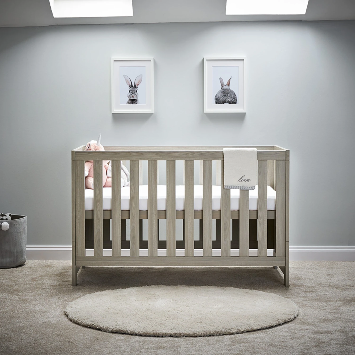 Obaby Nika Cot Bed - Grey Wash 3 Obaby Nika Cot Bed - Grey Wash