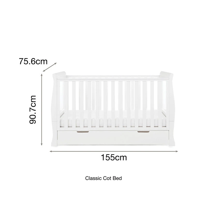 Obaby Stamford Classic Cot Bed - White 7 Obaby Stamford Classic Cot Bed - White - Image 5