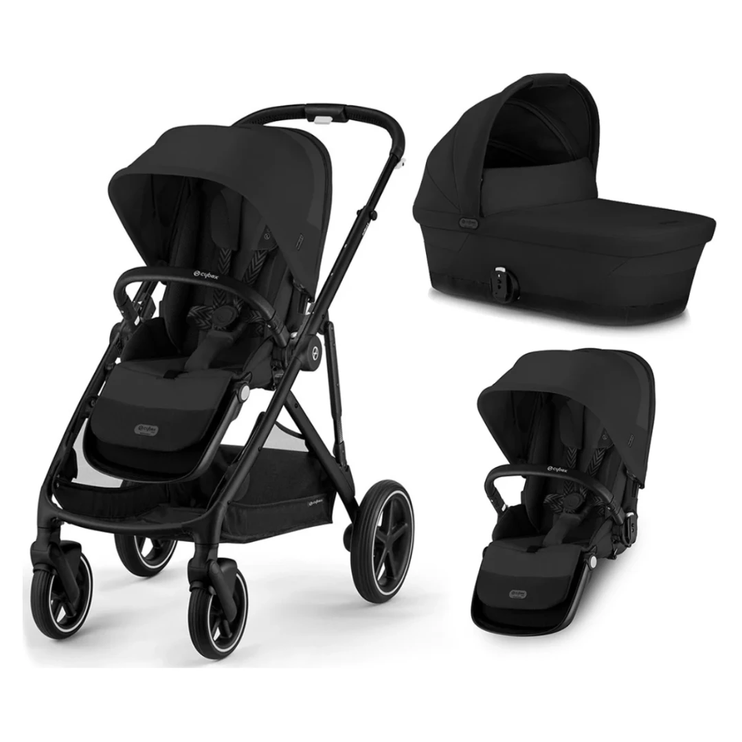 Cybex Gazelle S Twin Pushchair (2023) - Moon Black | Black 6 Cybex Gazelle S Twin Pushchair (2023) - Moon Black | Black - Image 4