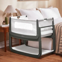 SnuzPod4 Bedside Crib - Sage 14 SnuzPod4 Bedside Crib - Sage -Beautiful Bambino 3.SP4Sage SideHero LR
