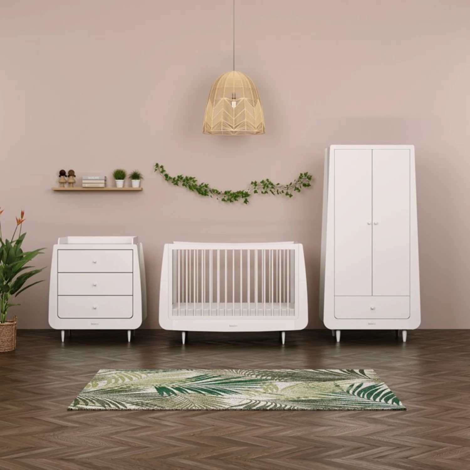 SnuzKot Skandi 3 Piece Nursery Furniture Set - White 4 SnuzKot Skandi 3 Piece Nursery Furniture Set - White - Image 2