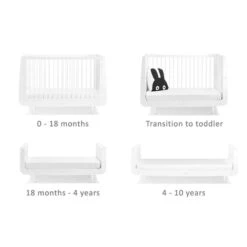SnuzKot Skandi 3 Piece Nursery Furniture Set - White 15 SnuzKot Skandi 3 Piece Nursery Furniture Set - White -Beautiful Bambino 3384 main