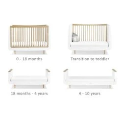 SnuzKot Skandi 3 Piece Nursery Furniture Set - Natural -Beautiful Bambino 3402 main