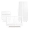 SnuzKot Skandi 3 Piece Nursery Furniture Set - White 1 SnuzKot Skandi 3 Piece Nursery Furniture Set - White -Beautiful Bambino 3421 main