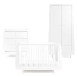 SnuzKot Skandi 3 Piece Nursery Furniture Set - White
