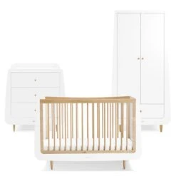 SnuzKot Skandi 3 Piece Nursery Furniture Set - Natural