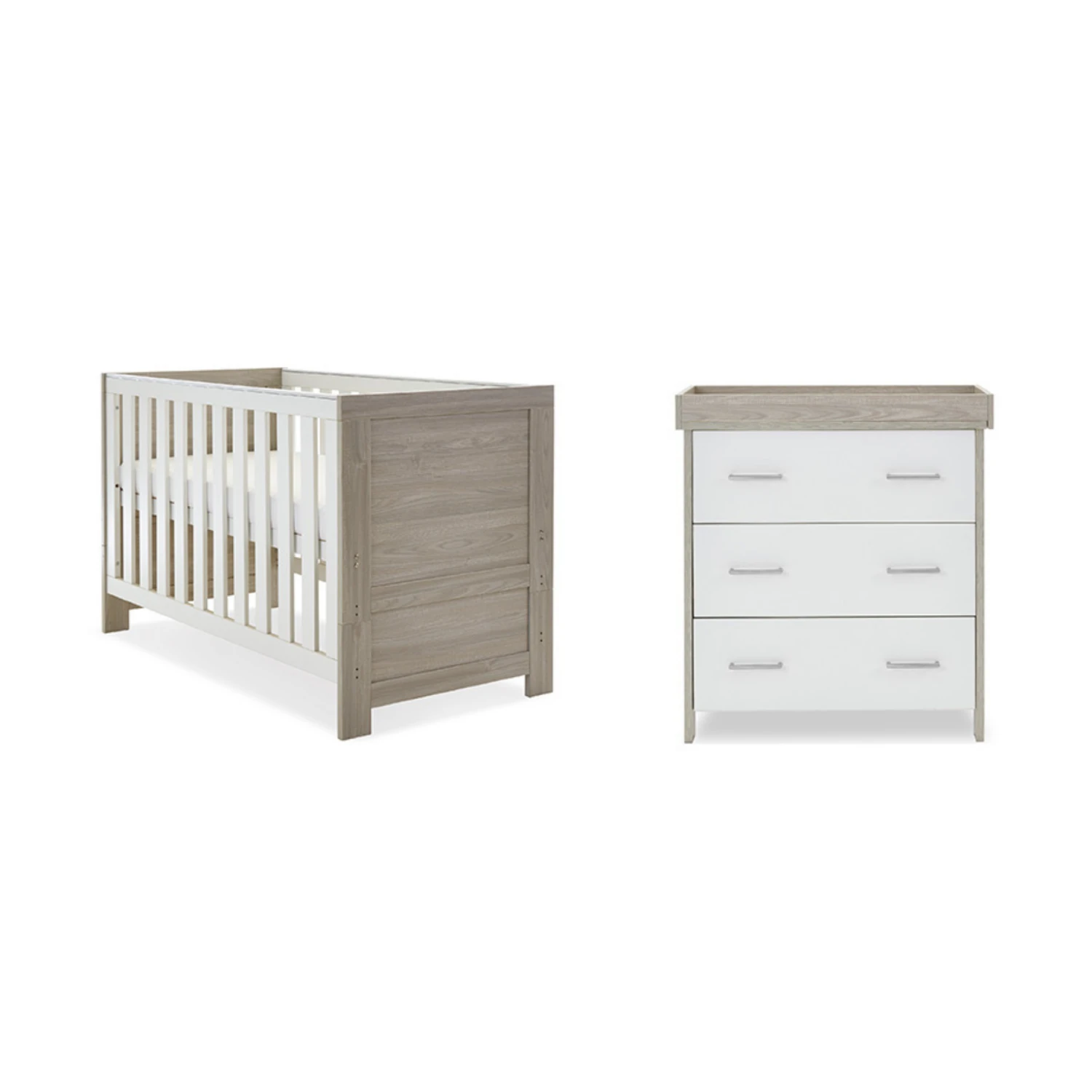 Obaby Nika 2 Piece Room Set - Grey Wash & White 4 Obaby Nika 2 Piece Room Set - Grey Wash & White - Image 2