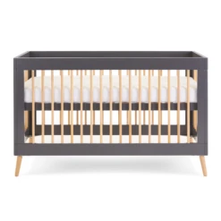Obaby Maya Cot Bed - Slate/Natural -Beautiful Bambino 3 562e84a5 2c4c 4a0a 9923 ab4a4a0ae5f5