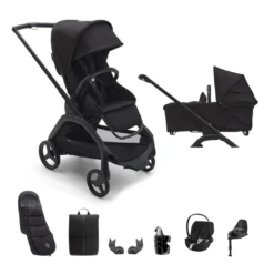 Bugaboo Dragonfly & Cybex Cloud T Ultimate Travel System Bundle | Midnight Black