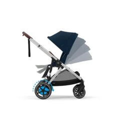 Cybex E-Gazelle S Double Pushchair - Ocean Blue | Silver -Beautiful Bambino 3 c9748c4d fd1d 48e5 a40d abecf365417e 1