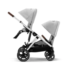 Cybex Gazelle S Double Pushchair (2023) - Lava Grey - Silver -Beautiful Bambino 4 56f00b00 2951 4402 9bbb 2ad251a3e68c