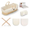 The Little Green Sheep Natural Moses Basket 6 Piece Bundle - Linen -Beautiful Bambino 4 c087f8bb d10d 4f24 9b80 98f71525c8d2