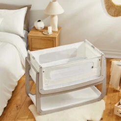 SnuzPod4 Bedside Crib - Natural Edit - Silver Birch -Beautiful Bambino 5.NatualEdit SnuzPod SilverBirch Roomset