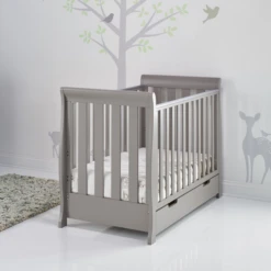Obaby Stamford Mini Cot Bed - Warm Grey