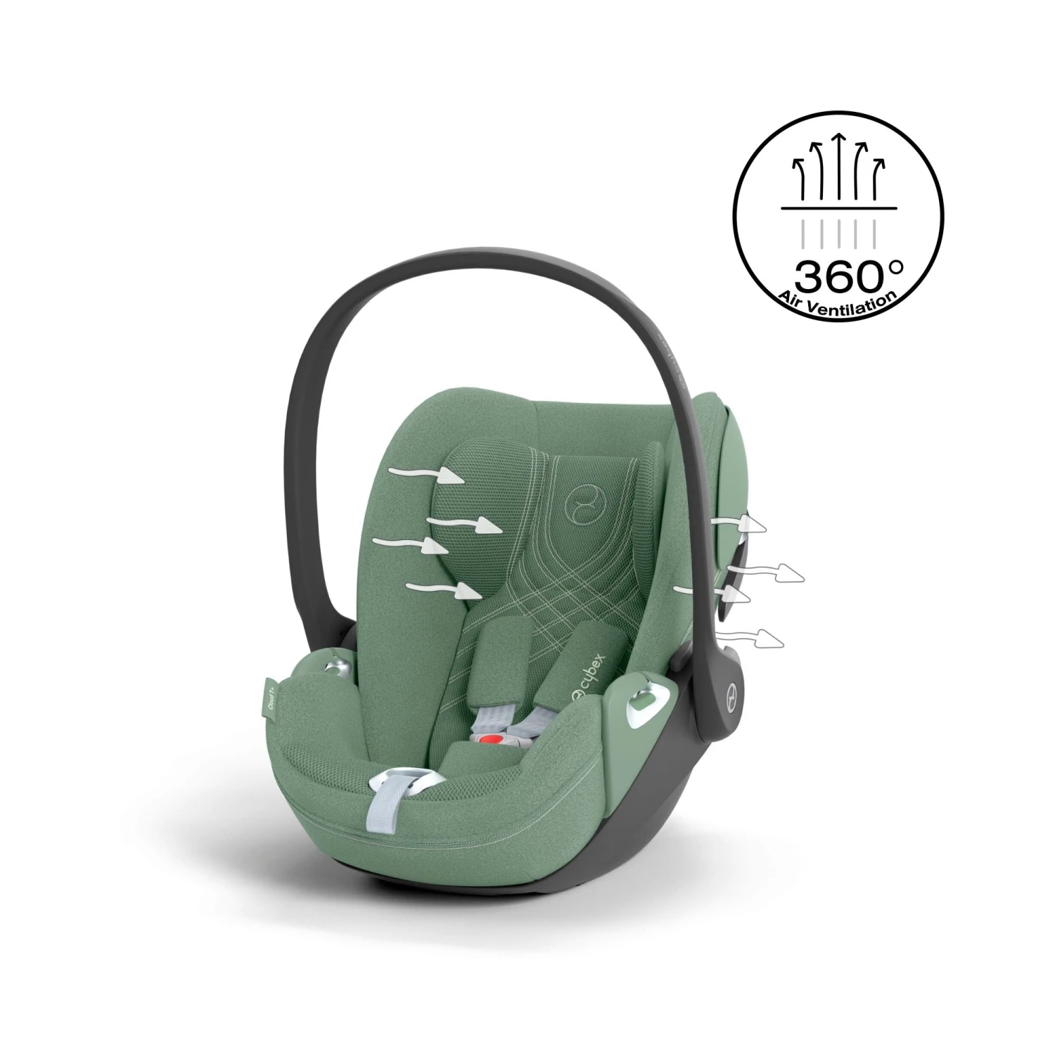 Cybex Cloud T I-Size Car Seat Plus - Leaf Green 8 Cybex Cloud T I-Size Car Seat Plus - Leaf Green - Image 6