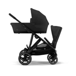 Cybex Gazelle S Double Pushchair (2023) - Moon Black | Black