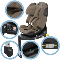 Maxi-Cosi Emerald 360 Pro Car Seat Birth - 12 Years Old | Authentic Truffle -Beautiful Bambino 8621251110 303053