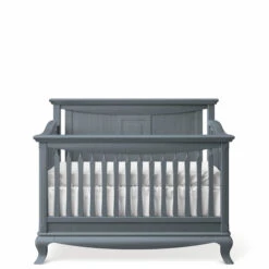 Antonio Convertible Crib / Solid Back -Beautiful Bambino Antonio Convertible Crib Solid Back Washed Grey
