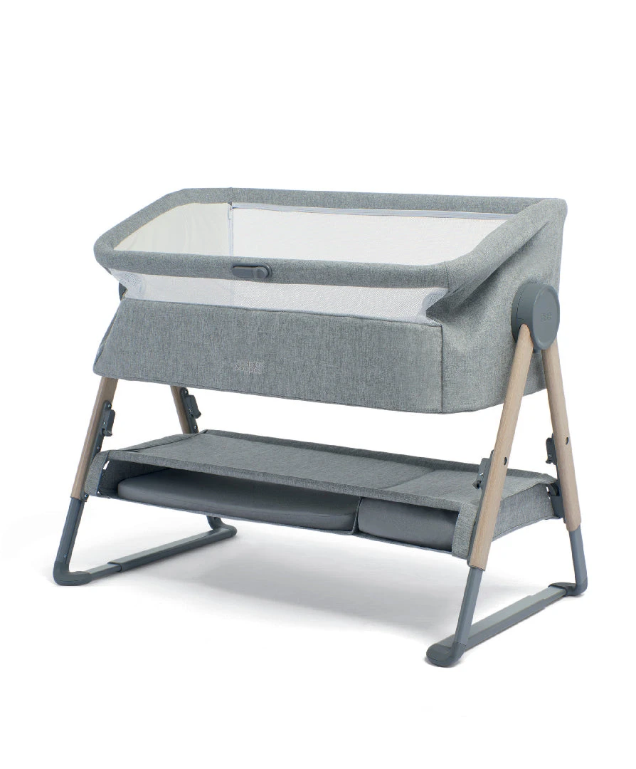 Mamas & Papas Lua Bedside Crib & Sheet Bundle - Grey | White 8 Mamas & Papas Lua Bedside Crib & Sheet Bundle - Grey | White - Image 6