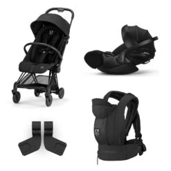 CYBEX COYA Stroller, Cloud T & Carrier Bundle– Urban Mobility Collection | Black