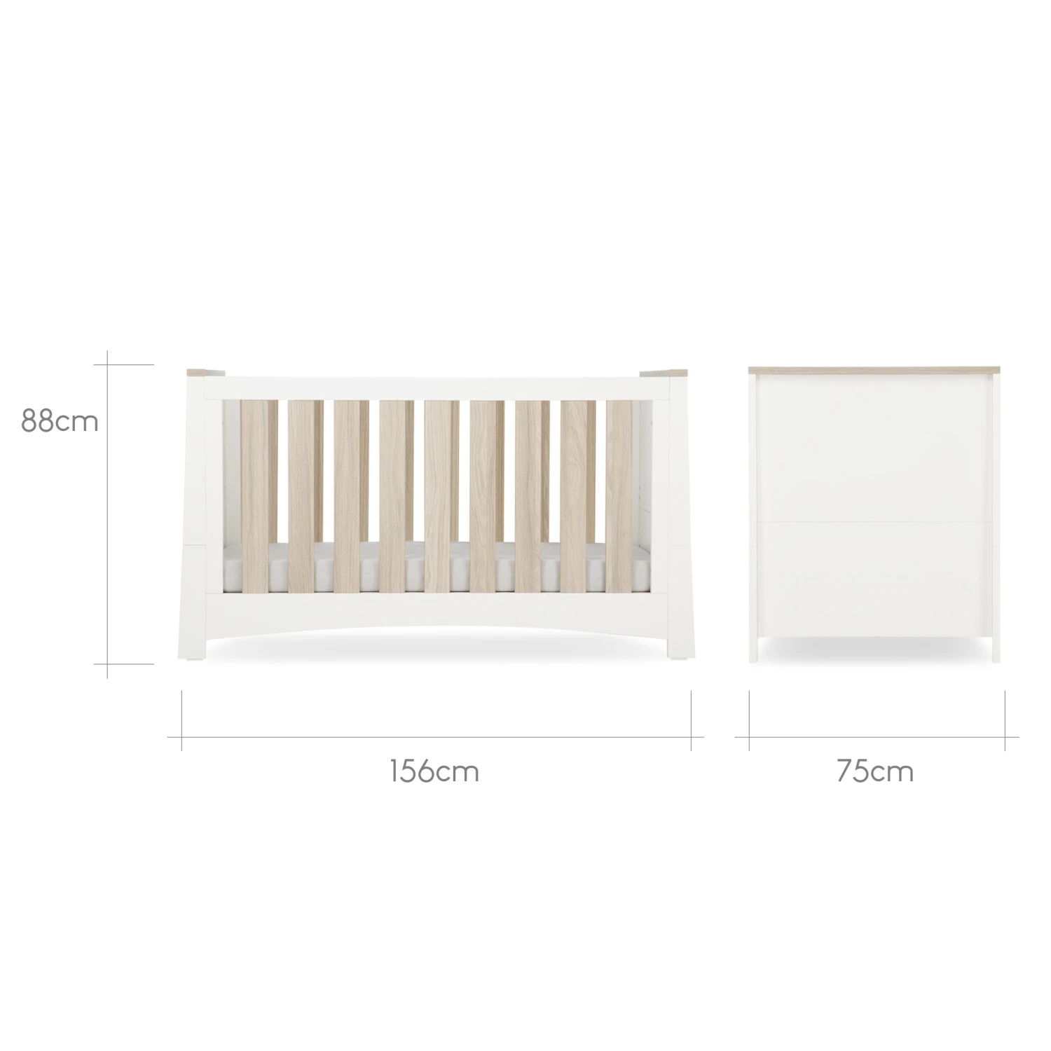 CuddleCo Ada 2 Piece Nursery Furniture Set - White & Ash 6 CuddleCo Ada 2 Piece Nursery Furniture Set - White & Ash - Image 4