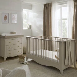 CuddleCo Clara 2 Piece Nursery Room Set - Cashmere/Ash