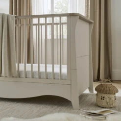 CuddleCo Clara 4 Piece Nursery Room Set - Cashmere/Ash 26 CuddleCo Clara 4 Piece Nursery Room Set - Cashmere/Ash -Beautiful Bambino CC Clara Cashmere 1600x1600 L Cotbed Detail A 4761a04b 6e25 4bca ad1b f8fd6ed93346 1