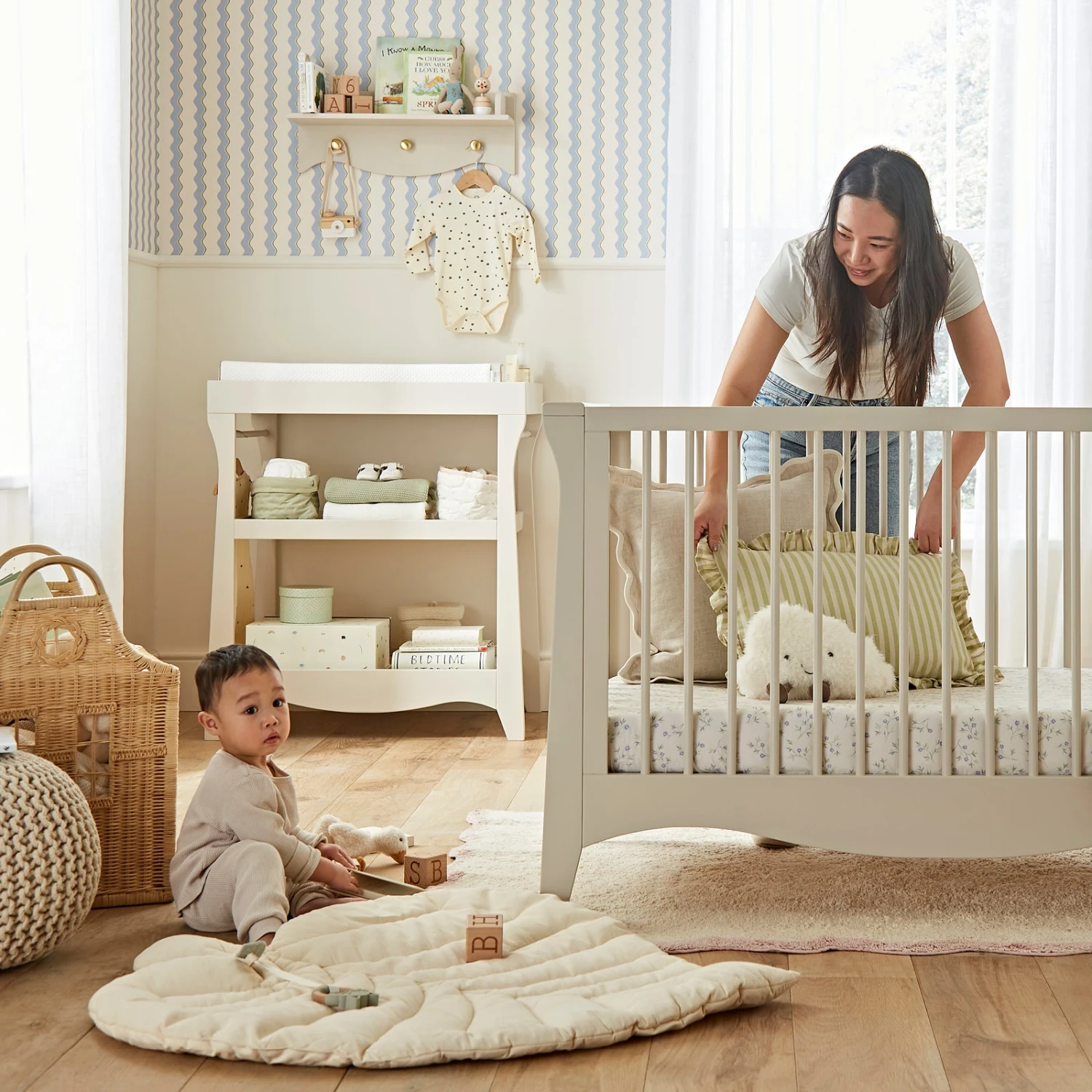 CuddleCo Clara Mini Cot Bed | Cashmere 5 CuddleCo Clara Mini Cot Bed | Cashmere - Image 3