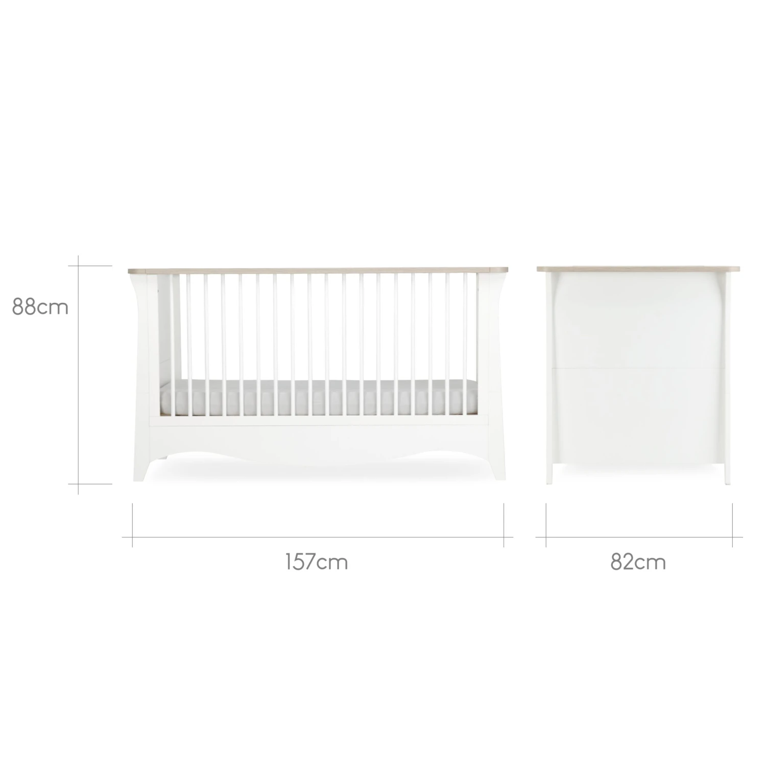 CuddleCo Clara 3 Piece Nursery Room Set - White/Driftwood Ash 14 CuddleCo Clara 3 Piece Nursery Room Set - White/Driftwood Ash - Image 12
