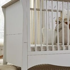 CuddleCo Clara Cot Bed - White/Driftwood Ash -Beautiful Bambino CC Clara W A 1600x1600 Cotbed 3