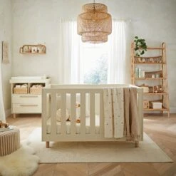 CuddleCo Harper 2 Piece Nursery Set | Cream & Ash