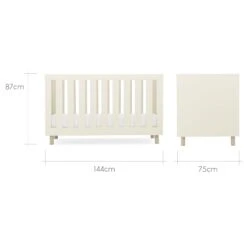 CuddleCo Harper Cot Bed | Cream & Ash 11 CuddleCo Harper Cot Bed | Cream & Ash -Beautiful Bambino CC Harper 1600x1600 CotBed 8