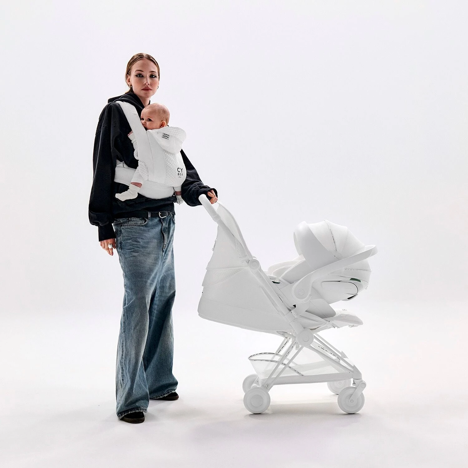 CYBEX COYA Stroller & Cloud T Bundle – Urban Mobility Collection | White - Image 3