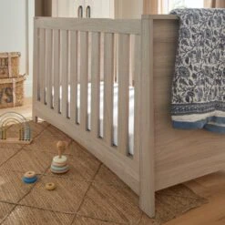 CuddleCo Isla 3 Piece Nursery Furniture Set - Ash -Beautiful Bambino CuddleCoWeb1600x1600ISLA05 LRCOTBEDDETAIL 1dbb7d6e 23f4 4883 ab4f 5d5cd9a1f0de