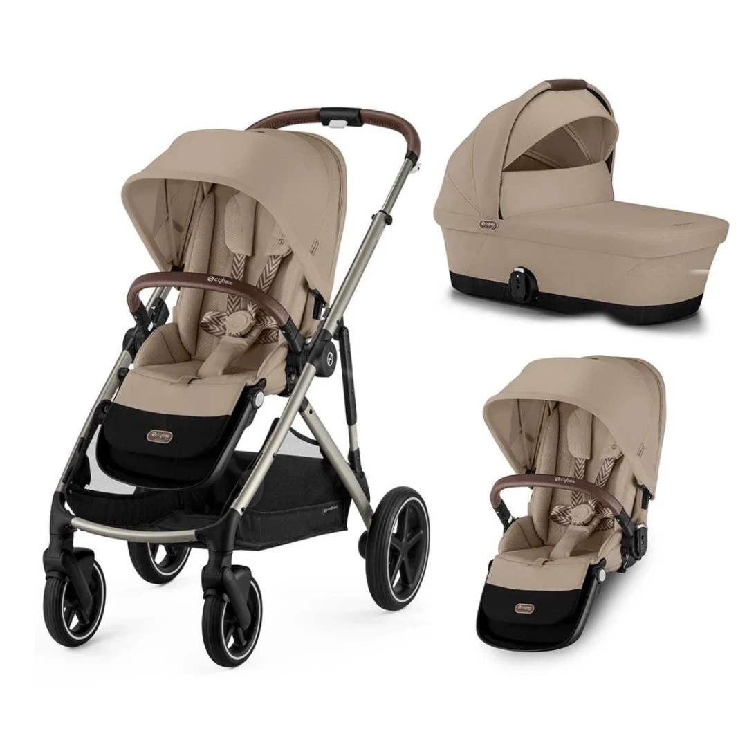 Cybex Gazelle S Twin Pushchair(2023) - Almond Beige | Taupe 5 Cybex Gazelle S Twin Pushchair(2023) - Almond Beige | Taupe - Image 3