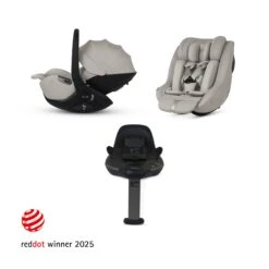 Silver Cross Complete Plus 360 Car Seat Package | Natural Taupe