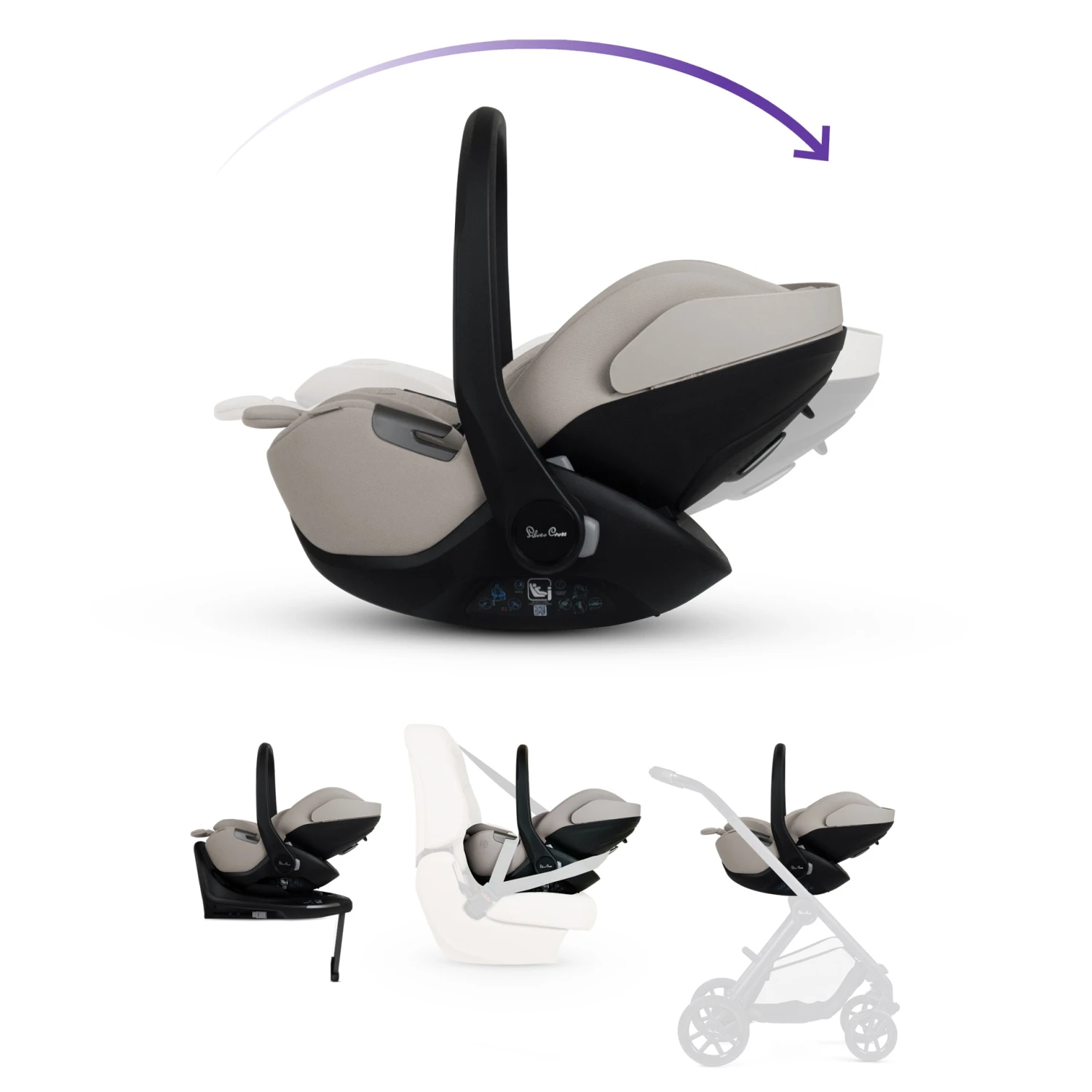 Silver Cross Complete Plus 360 Car Seat Package | Natural Taupe 8 Silver Cross Complete Plus 360 Car Seat Package | Natural Taupe - Image 6
