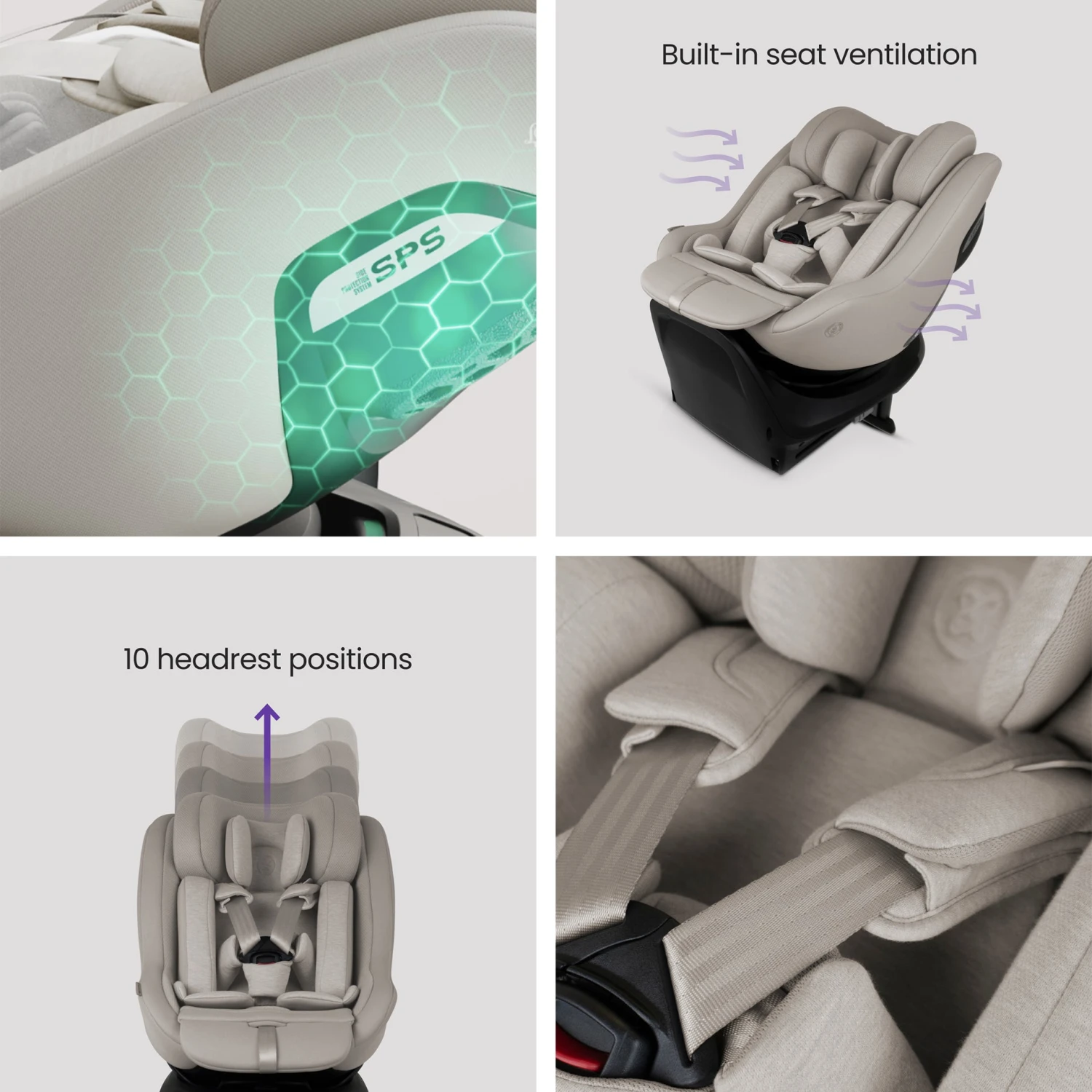 Silver Cross Complete Plus 360 Car Seat Package | Natural Taupe 9 Silver Cross Complete Plus 360 Car Seat Package | Natural Taupe - Image 7