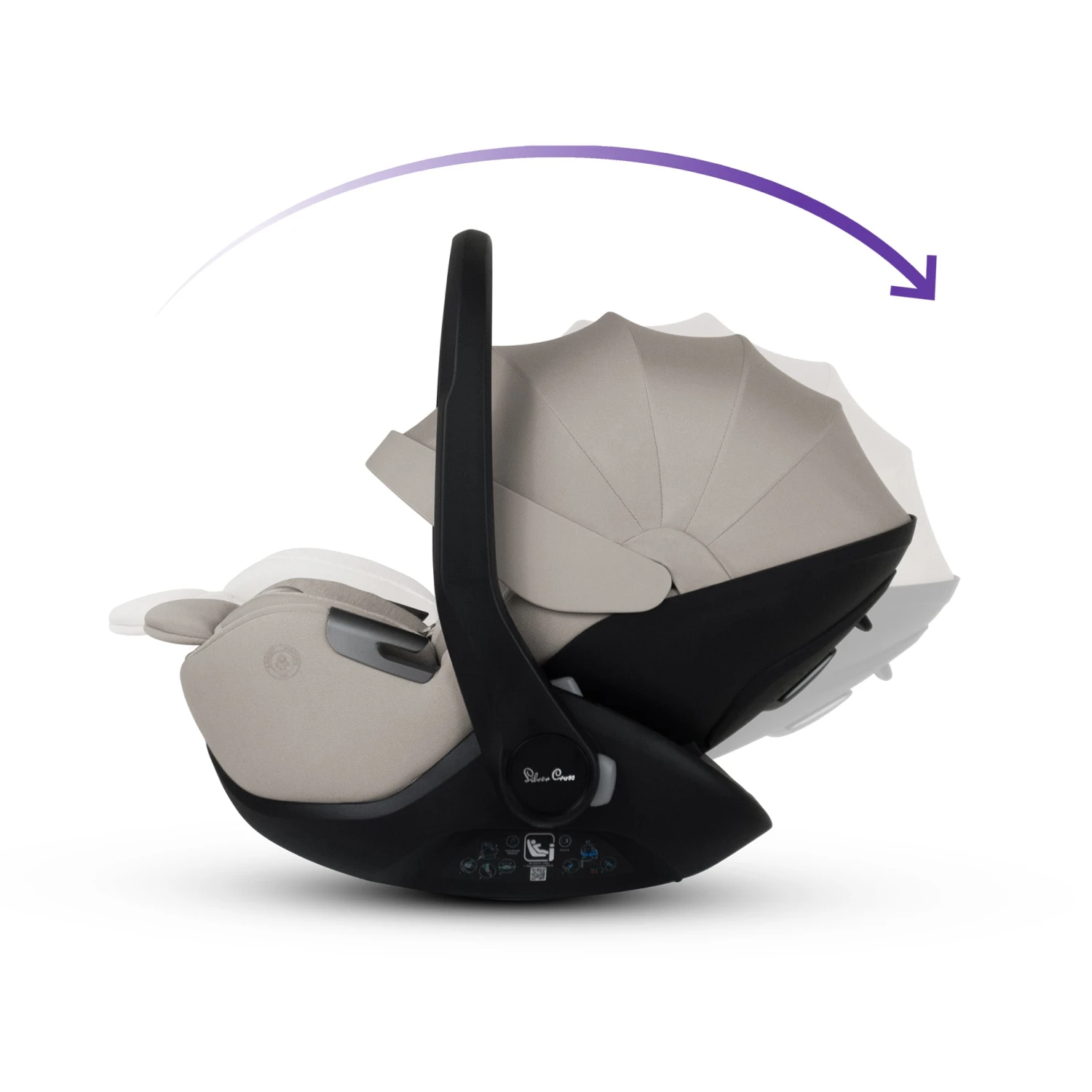 Silver Cross Glide Plus 360 Infant Car Seat And Base Plus 360 | Natural Taupe 6 Silver Cross Glide Plus 360 Infant Car Seat And Base Plus 360 | Natural Taupe - Image 4