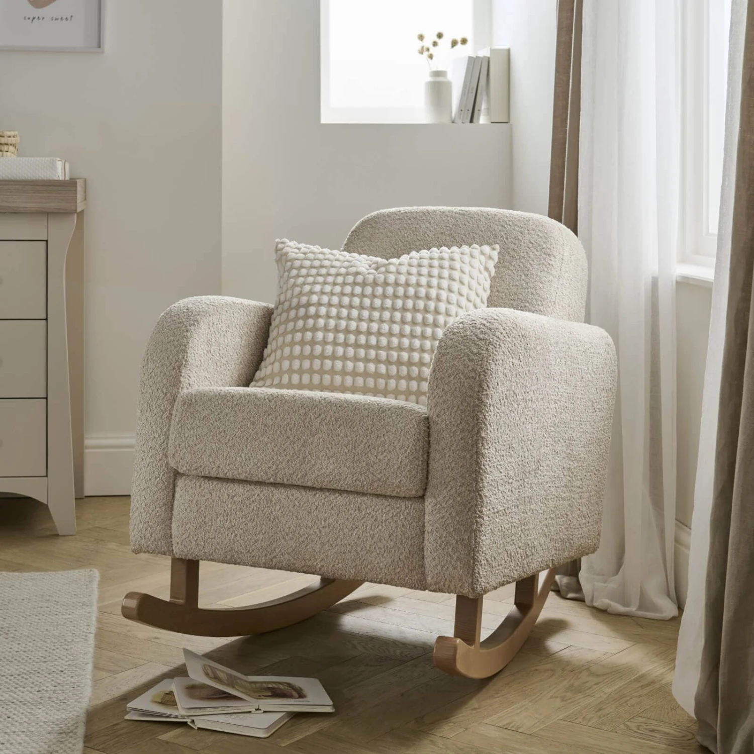 Etta Boucle Nursing Chair - Boucle Mushroom 4 Etta Boucle Nursing Chair - Boucle Mushroom - Image 2