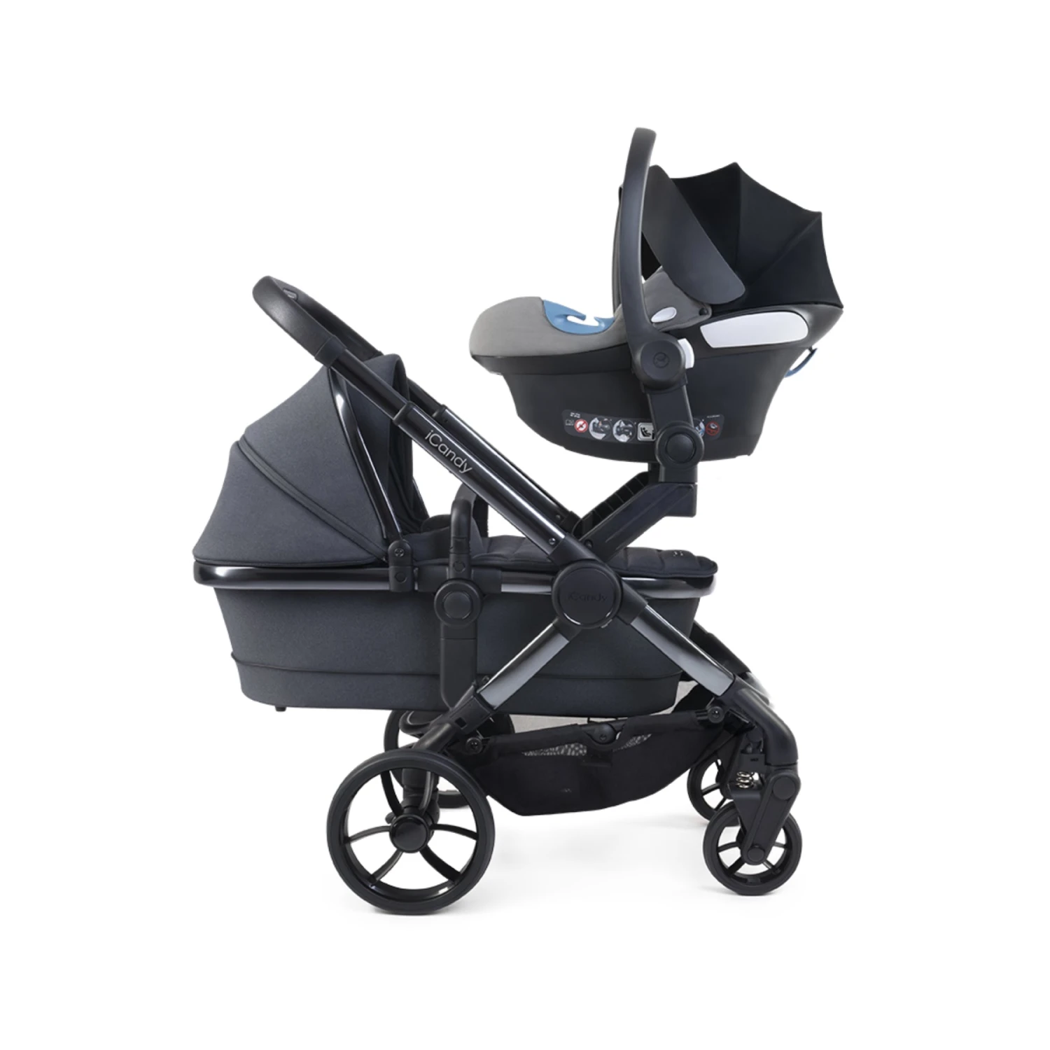 ICandy Peach 7 Twin Pushchair – Dark Grey 5 ICandy Peach 7 Twin Pushchair – Dark Grey - Image 3